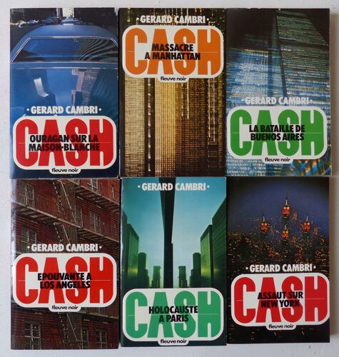 Lot De 12 N° De La Série Cash Par Gérad Cambri, Collection Complète (Fleuve Noir, 1979-1982)