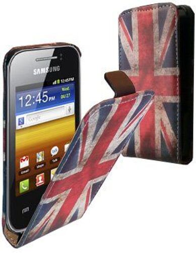 Etui A Rabat Drapeau Anglais Vintage Pour Samsung Galaxy Mini 2 S6500