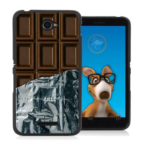 Coque Souple en gel noir pour Sony Xperia E4 avec impression Motifs tablette de