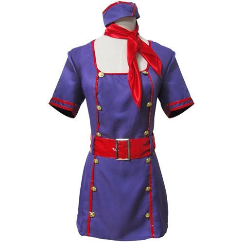 Robe Costume Cosplay Déguisement Ensemble Assorti Foulard Chapeau Hôtesse De L'air Steward Stewardess Flight Attendant Sexy Kawaï Idol Japon Corée Japan Korea Convention Soirée Sortie Black Sugar