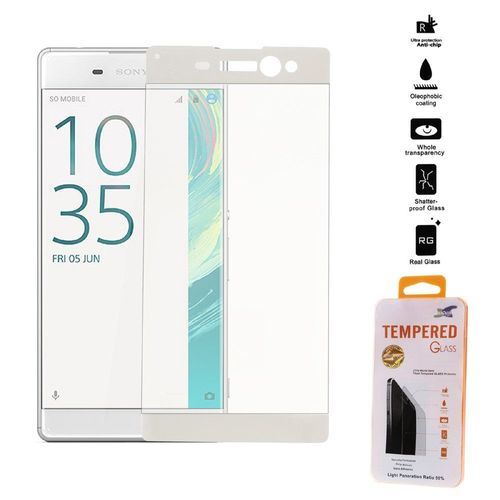 Film Protecteur D'écran En Verre Trempé Sony Xperia Xa Ultra Contours Blancs