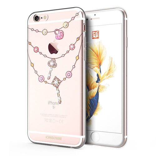 Coque Souple Transparente Série Collier Strass Clés Pour Iphone 6s