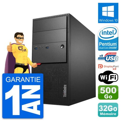 PC Tour Lenovo ThinkCentre M900 G4400 RAM 32Go Disque 500Go Windows 10 Wifi