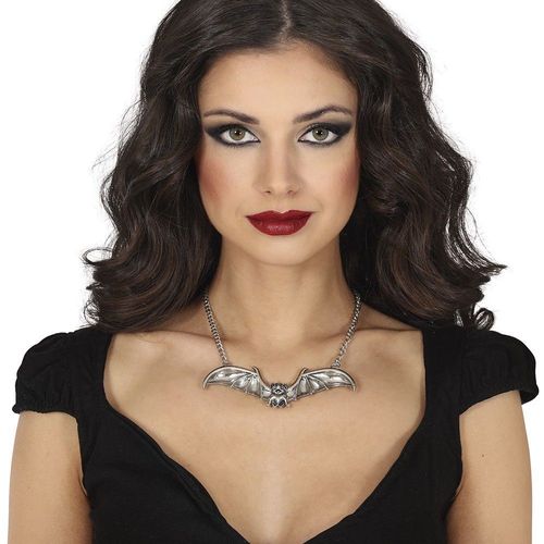 Collier Chaine Chauve-Souris 12cm Argent Femme