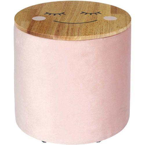 Pouf Enfant En Bois Et Velours Moon