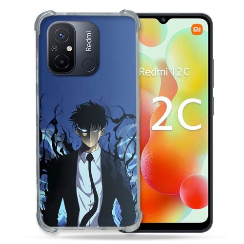 Coque Renforcée Pour Xiaomi Redmi 12c Manga Solo Leveling Sung Bleu