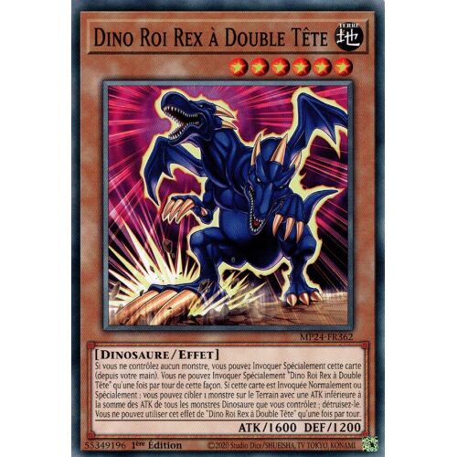 Yu Gi Oh Mp24 Fr362 Dino Roi Rex À Double Tête