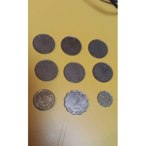 Lot Monnaies Hong Kong Dollars 9 Monnaies Ref 3500
