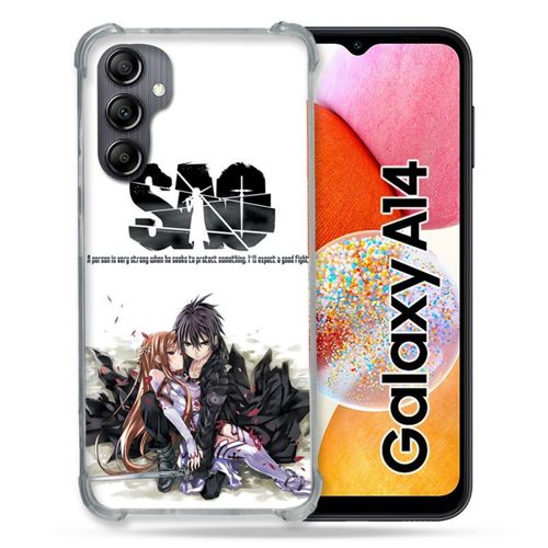 Coque Renforcée Pour Samsung Galaxy A14 4g / 5g Manga Sao Sword Art Online Blanc