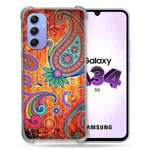 Coque Renforcée Pour Samsung Galaxy A34 5g Fleur Psychedelic