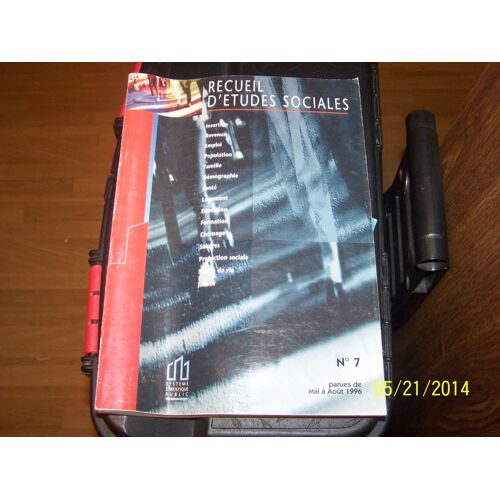 Recueil D Etudes Sociales N° 7  Mai A Aout 1996