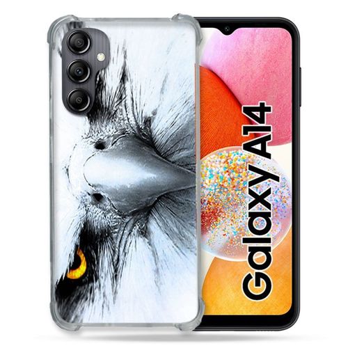 Coque Renforcée Pour Samsung Galaxy A14 4g / 5g Animal Aigle Royal Blanc