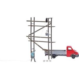 Iveco Transporteur Daly Avec Échafaudage Et Maçon H0 Busch 7902 1 Pc(S)-Busch