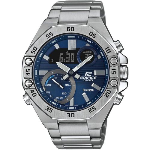 Casio Montre Argent Analogique - Digital Hommes Edifice ECB-10D-2AEF