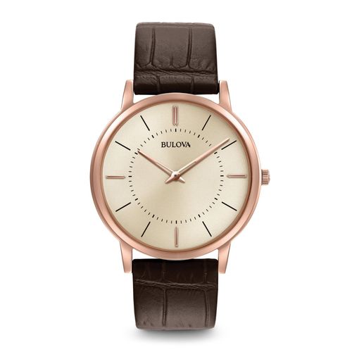 Bulova Montre Marron Analogique Hommes Ultra Slim 97a126