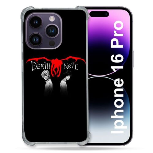 Coque Renforcée Pour Apple Iphone 16 Pro Manga Death Note Noir