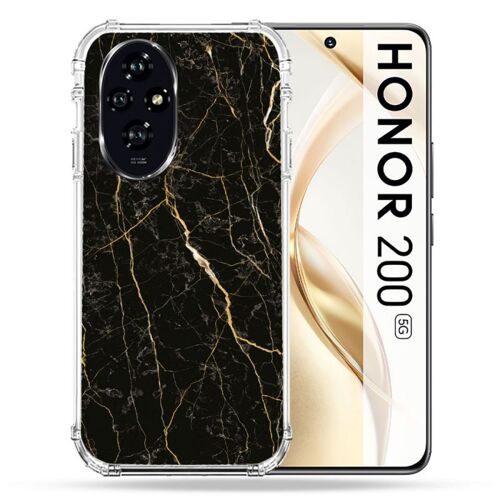 Coque Renforcée Pour Honor 200 5g Texture Marbre Noir