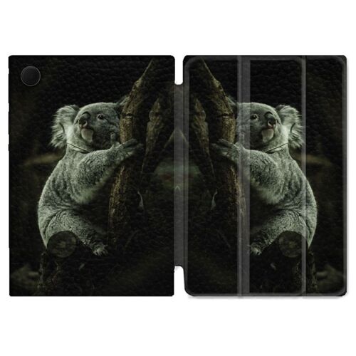 Housse Smart Cover Pour Samsung Galaxy Tab A9 Plus Animal Koala Noir