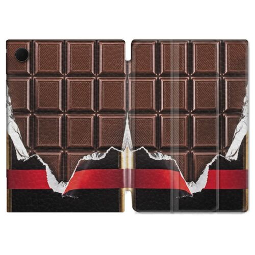 Housse Smart Cover Pour Samsung Galaxy Tab A9 Plus Texture Trompe Oeil Chocolat