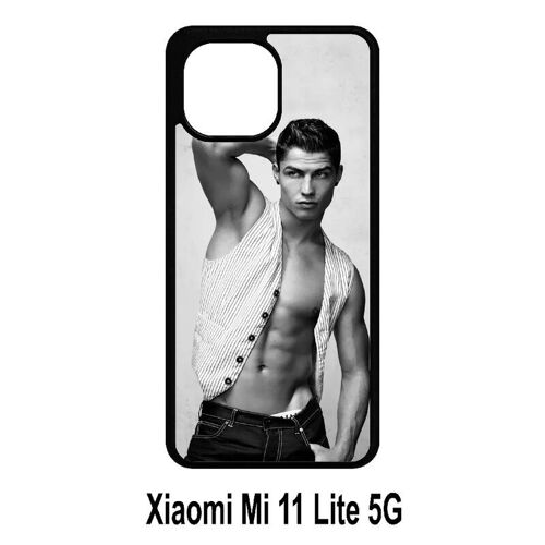 Coque xiaomi mi 11 lite 5g - cr7 cristiano ronaldo body beau gosse - silicone - noir