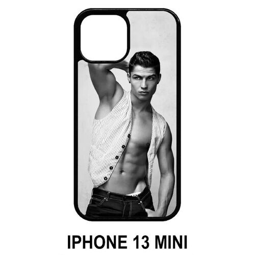 Coque iphone 13 mini - cr7 cristiano ronaldo body beau gosse - silicone - noir