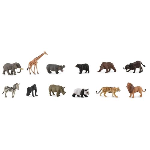 Figurines Mini - Animaux Sauvages : Set De 12 Animaux Sauvages