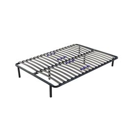 Sommier Essentiel 180x200cm Gris Résistant et confortable Lattes en peuplier Montage rapide et facile