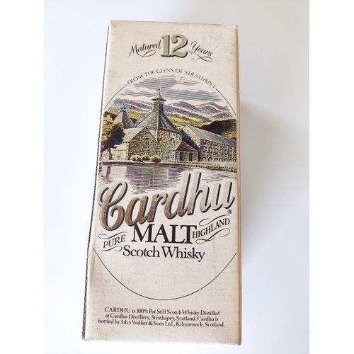 Single Malt Scotch Whisky Cardhu 12 Ans D'âge, Années 70-80, 75cl, 43%, Boite D'origine