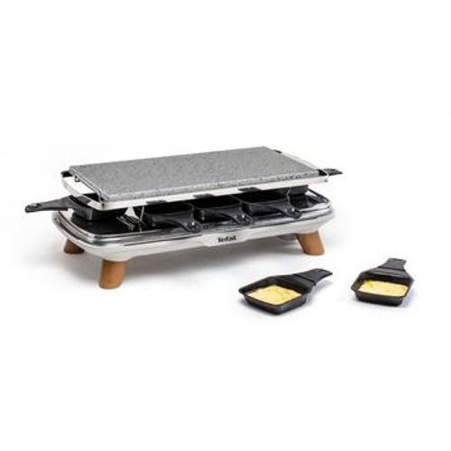 TEFAL Appareil à raclette + pierrade, 8 personnes, Pierre naturelle PR620D12