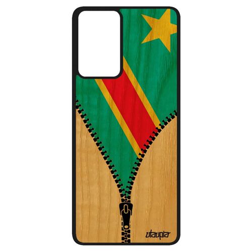 Coque Samsung Galaxy A52s En Bois Silicone Drapeau Rdc Congo Kinshasa Congolais Republique Democratique Du Noir Coupe Du Monde Foot