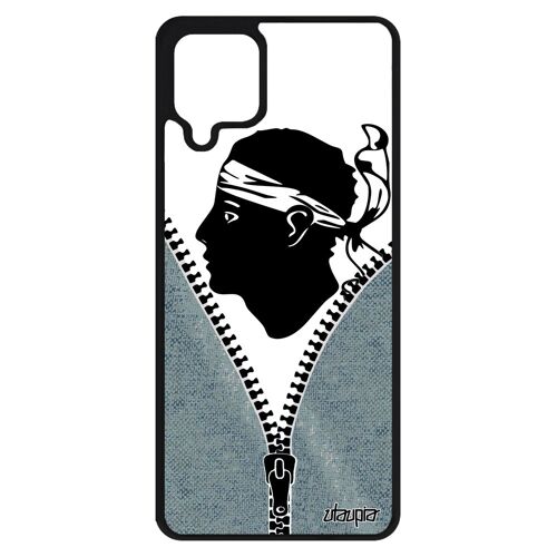 Coque Pour Samsung A12 Silicone Drapeau Corse Case Foot Football Design Basket Jeans Personnalisé De Protection Corsica Alu Galaxy