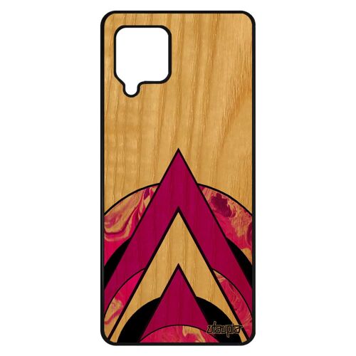 Coque Galaxy A42 En Bois Silicone Marbre Frêne Artisanat Design Texture Motif Mobile Geometrie Tpu De Protection Cercle Case Samsung