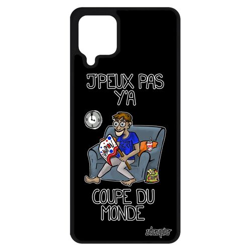 Coque Silicone Samsung A12 J'peux Pas Y'a Coupe Du Monde Texte Supporter Housse Humoristique Foot Sm-A125f Dessin Humour Hand Galaxy
