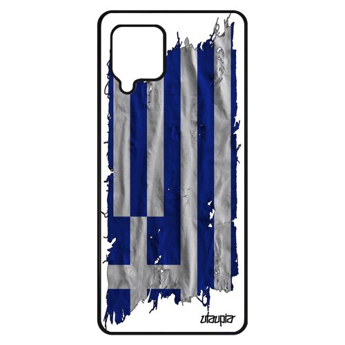 Coque A42 Silicone Drapeau Grece Grec Jeux Olympiques Sm-A426b/Ds Foot Football Jo Mobile Portable Dessin Tissu Euro Samsung Galaxy