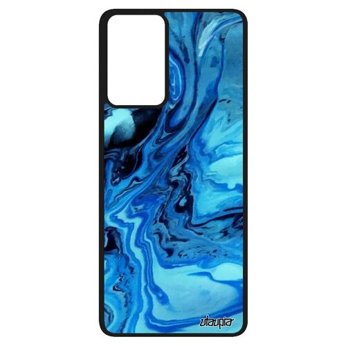 Coque En Silicone Pour A52s Peinture Texture Art Personnalisé Nature Portable Moderne Marbre Bleu De Protection Motif Samsung Galaxy