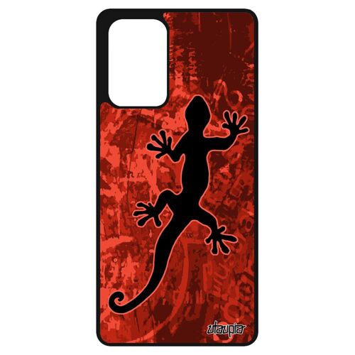 Coque silicone salamandre antichoc pour A72 lezard animal esprit du feu aluminium journal Rouge housse made in France Samsung galaxy