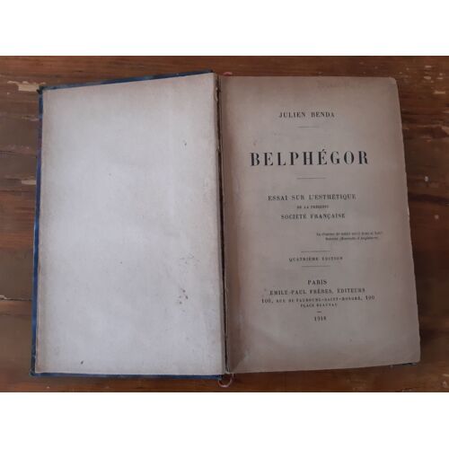 Belphégor, Édition Reliée 1918, J.Benda, Emile-Paul Frères