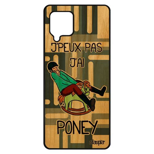 Coque Samsung Galaxy A42 En Bois Silicone Je Peux Pas J'ai Poney 4g Souple Aqua Humoristique Cheval Etui Portable Solide Equitation