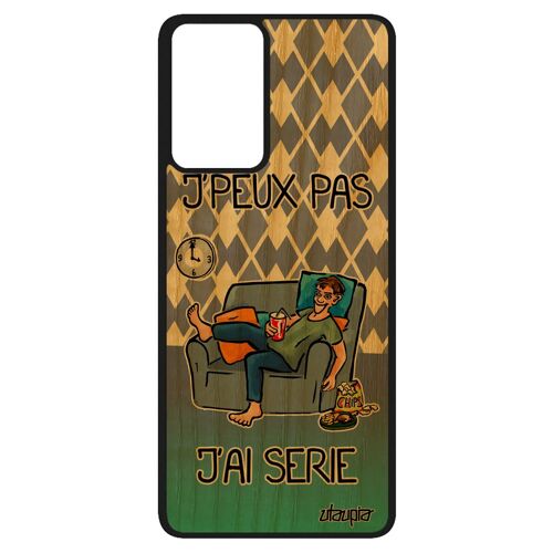 Coque Pour A52s Bois Silicone J'peux Pas J'ai Série Jpeux Noir De Protection Humour Manga Personnalisé Bleu Je Tele Samsung Galaxy