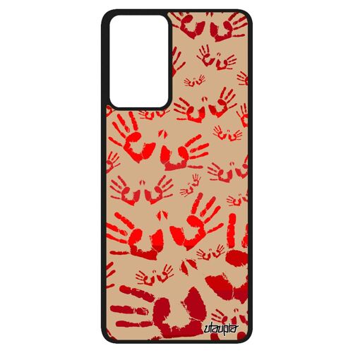 Coque Pour A52 En Silicone Empreinte Main Caoutchouc Rouge Doigt Femme Rigide Petites Antichoc Case Peinture Souple Samsung Galaxy
