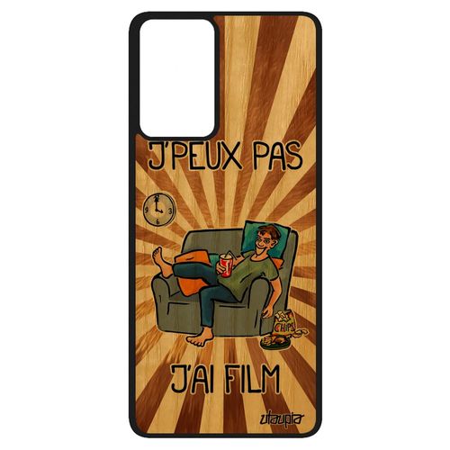 Coque Silicone Telephone Samsung Galaxy A52 Bois J'peux Pas J'ai Film Je Drole Tele Jpeux Humour 4g Dessin Animé Marron 7e Art Case