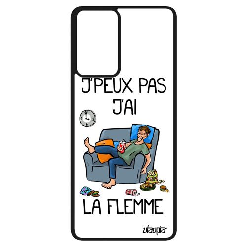 Coque A52s Silicone J'peux Pas J'ai La Flemme Texte Caoutchouc Aluminium Humoristique Jpeux Drole Antichoc Casanier Samsung Galaxy