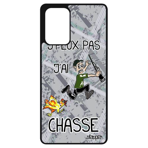 Coque A72 silicone j'peux pas j'ai chasse Gris housse de protection bande dessinée caoutchouc mobile humour telephone Samsung galaxy