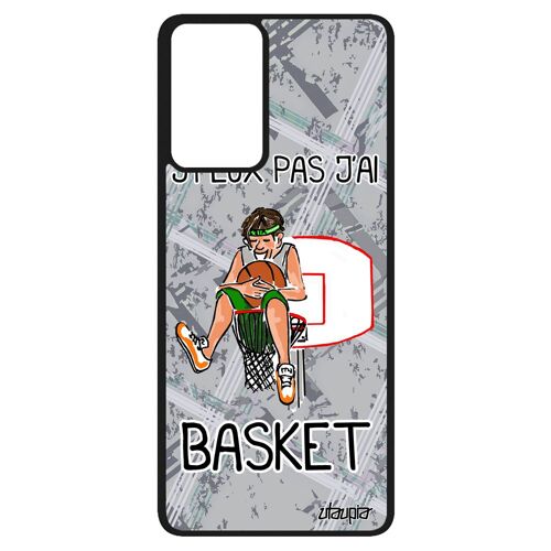 Coque Pour Samsung Galaxy A52s Silicone Jpeux Pas J'ai Basket De Protection Etui Sport 4g Homme Basketball Drole Gris Comique Panier