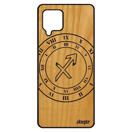 Coque Samsung A42 En Bois Silicone Signe Astrologique Sagittaire 4g Souple Du Zodiaque Galaxie Sidérale Etui Portable Solide Galaxy