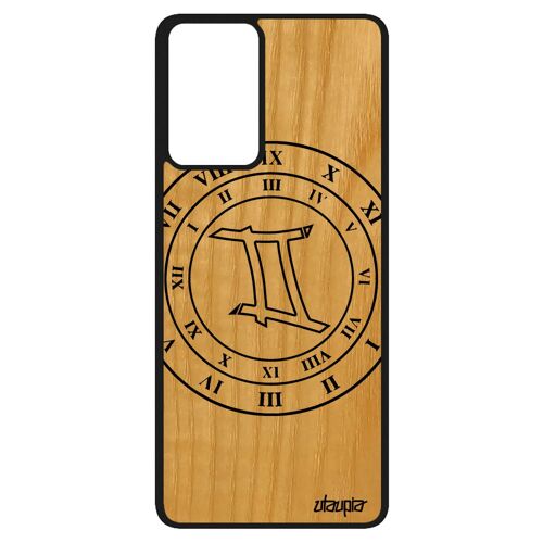 Coque A52s Bois Silicone Signe Astrologique Gemeaux Symbole Housse Du Zodiaque Garcon Antichoc De Made In France Samsung Galaxy