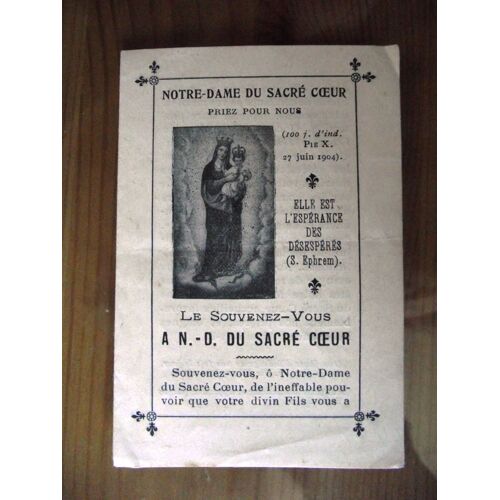 Image Nôtre Dame Du Sacré Coeur Priez Pour Nous