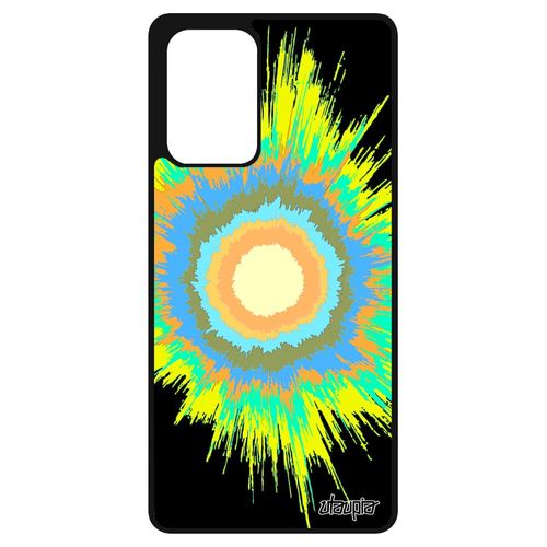 Coque Explosion Telephone Pour Samsung Galaxy A72 Silicone Jaune Portable Modern Galaxie Pas Cher Espace Soleil Rigide Design Motif