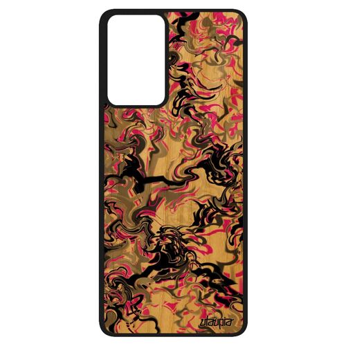 Coque A52 bois silicone marbre peinture cover texture case artisanat personnalisé coloré fantaisie rose motif forme Samsung galaxy