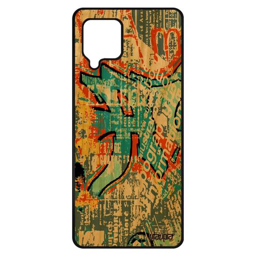 Coque Galaxy A42 Bois Veritable Silicone Street Art De Protection Graffiti Tag Tagué Souple Peinture Cover Texture Ecriture Samsung